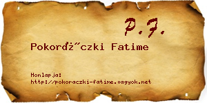 Pokoráczki Fatime névjegykártya